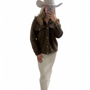 Crescent NWT XS Western Fall Button Up Brown Jacket